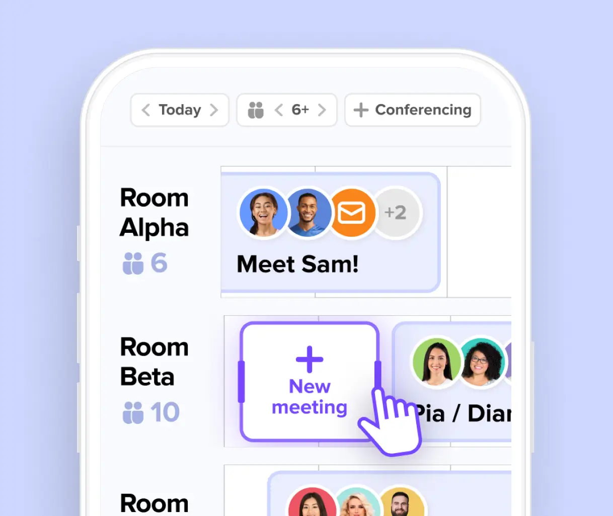 Meeting rooms product interface